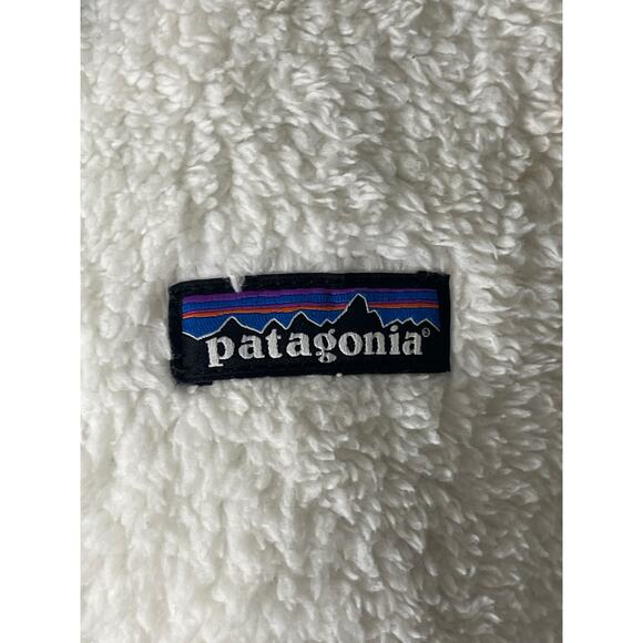 Patagonia Los Gatos Vest Womens Small White Deep-Pile Fleece Pocket Full-Zip - Picture 2 of 9
